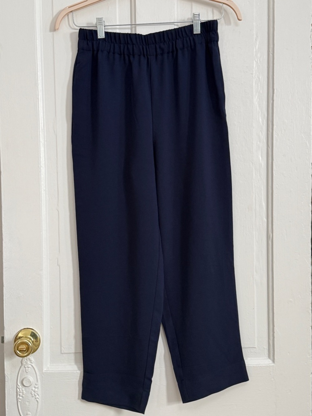 Madewell - Navy Elastic Waist Straight Leg Tapered Pants
